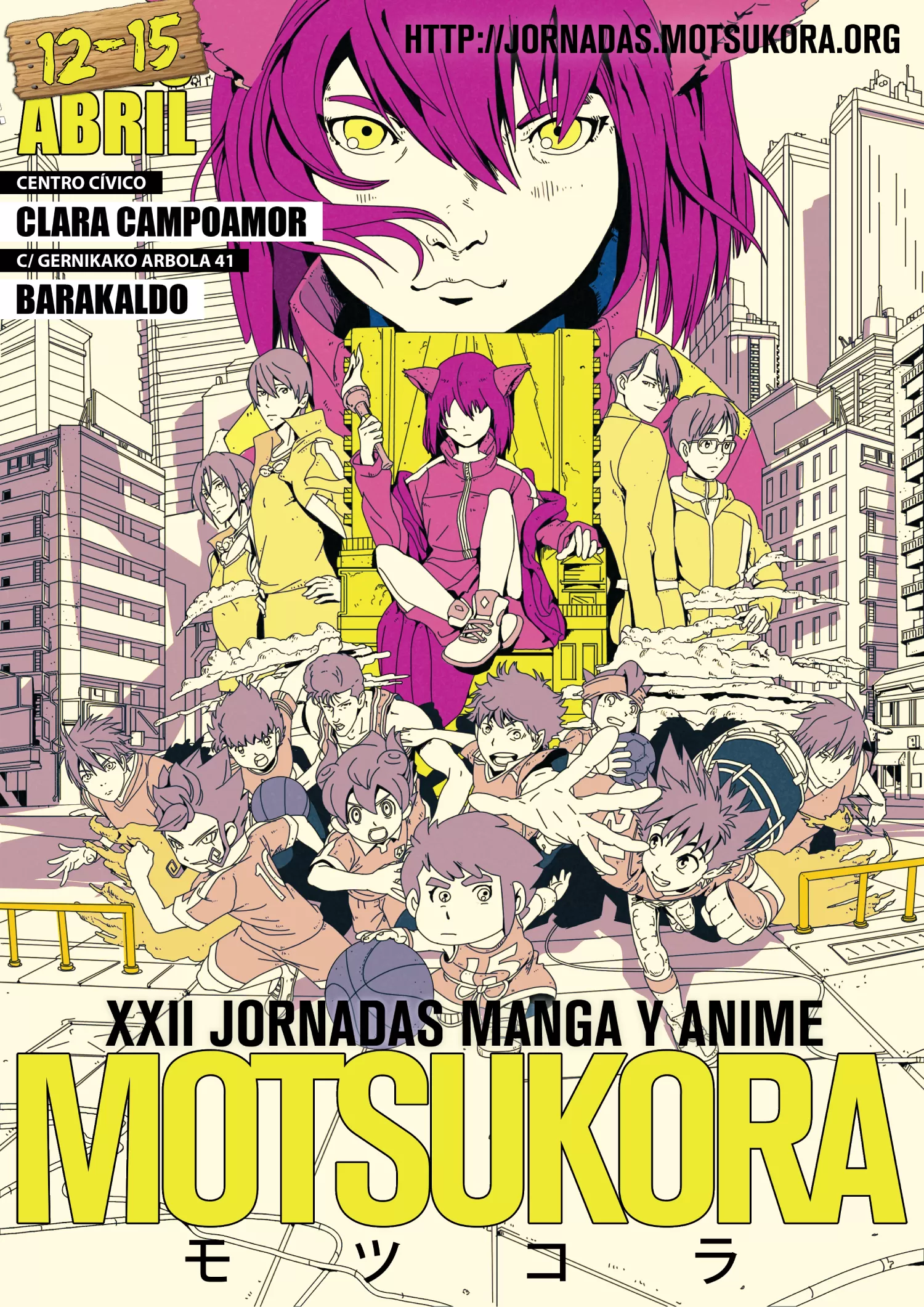 Cartel de las XXII Jornadas Manga y Anime de Motsukora